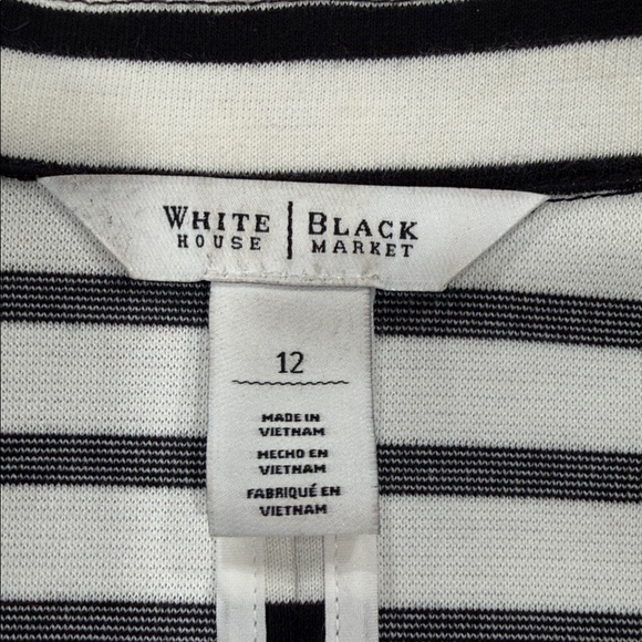 White House Black Market Striped Blazer in Black and White - Picture 3 of 6